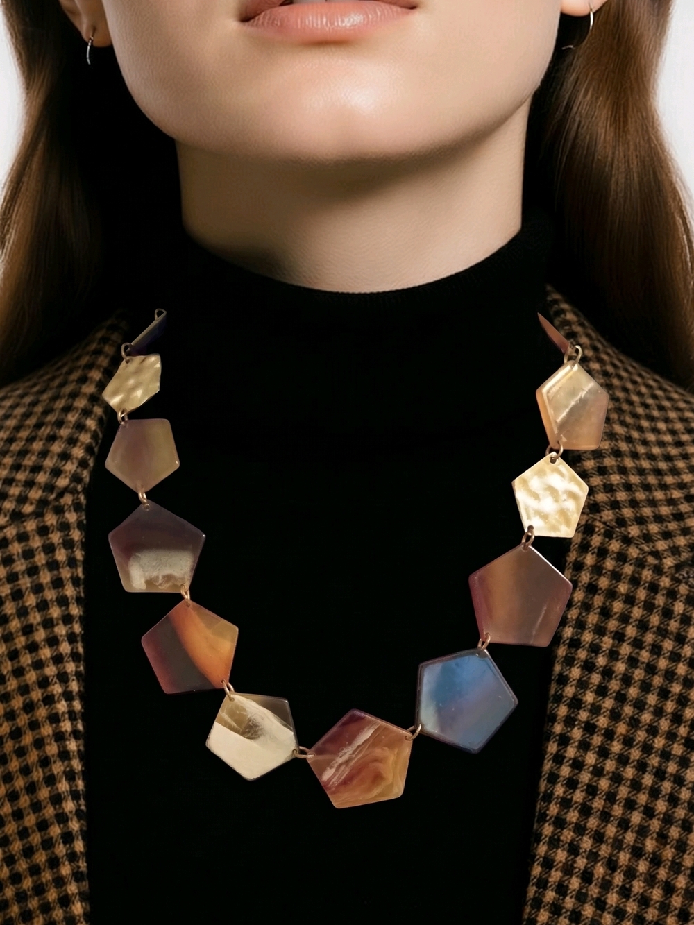 Statement Multicolor Geometric Necklace - Women Jewelry